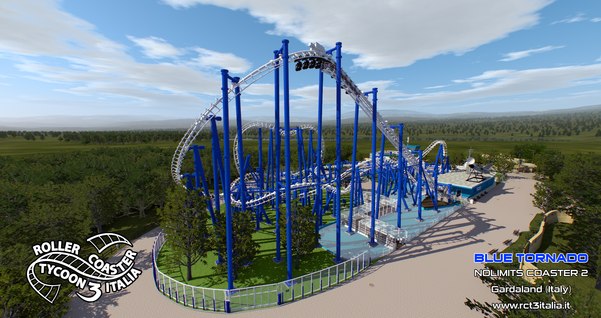 Gardaland Blue Tornado Simulatore Simulator Nolimits2 RCT3 Italia