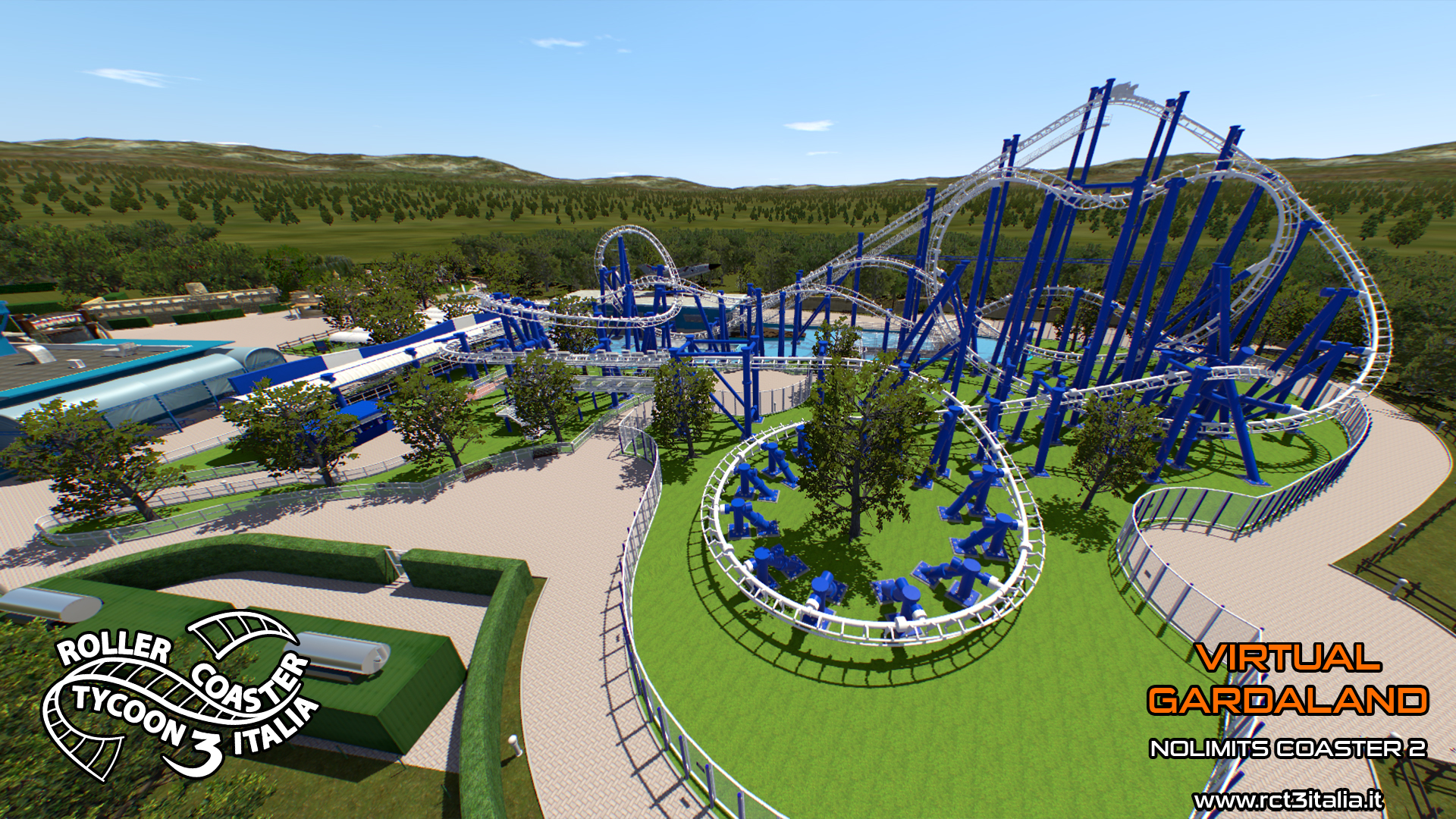 Virtual Gardaland blue tornado